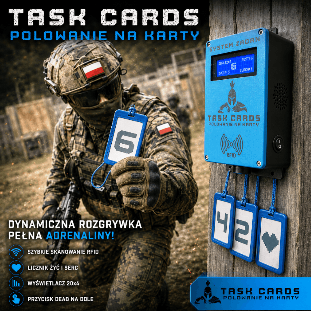 Task Cards – Elektroniczny System Zadaniowy RFID i Licznik Respawn | BattleGear
